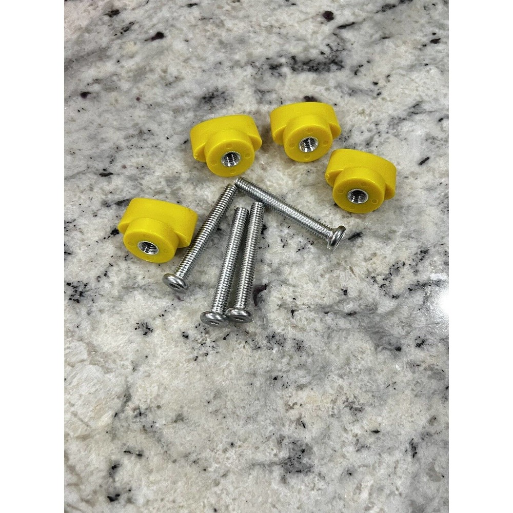 Melissa and Doug Easel Replacement Parts 4 Bolt covers and 2” bolts, Yellow